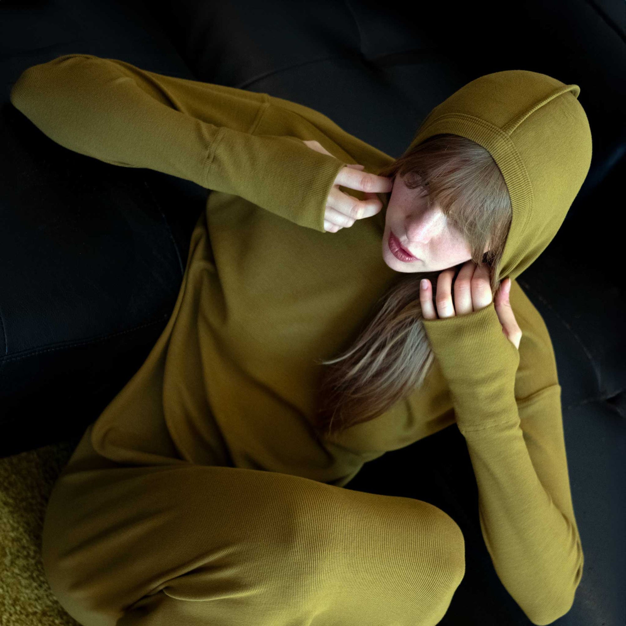 Ribbed Hooded Dress