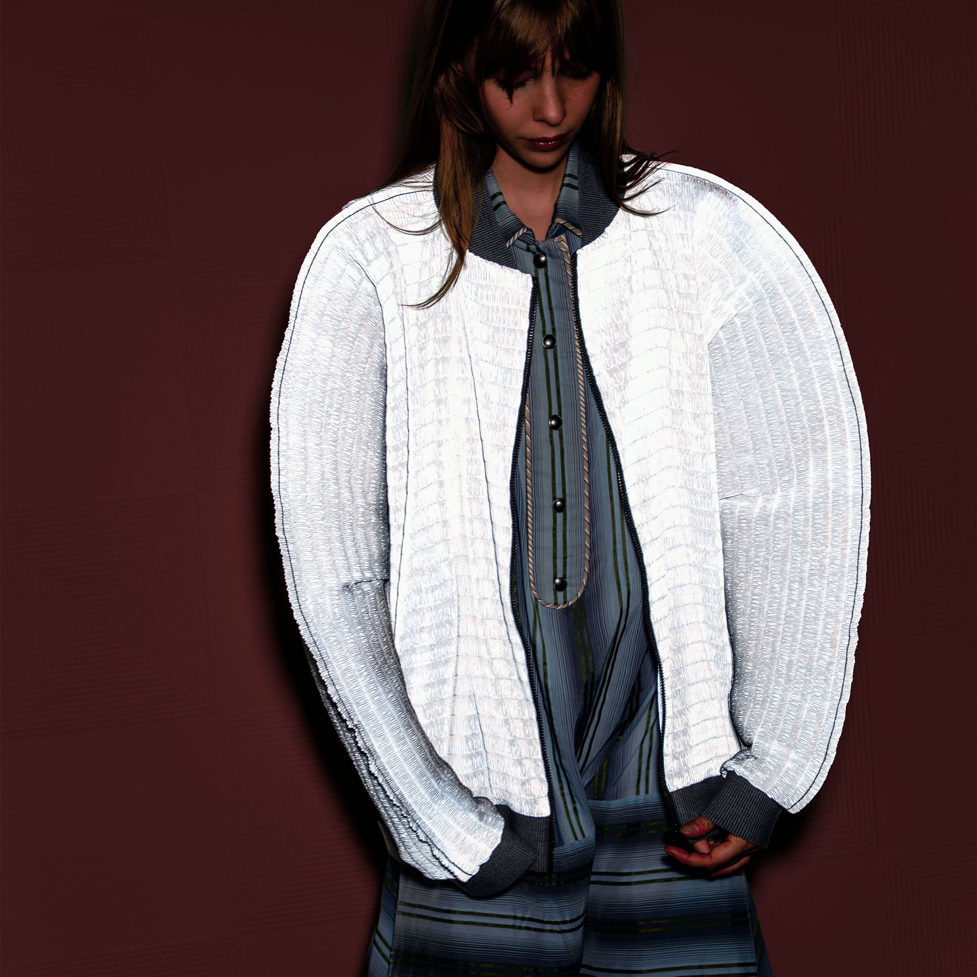 Reflective Bomber Jacket