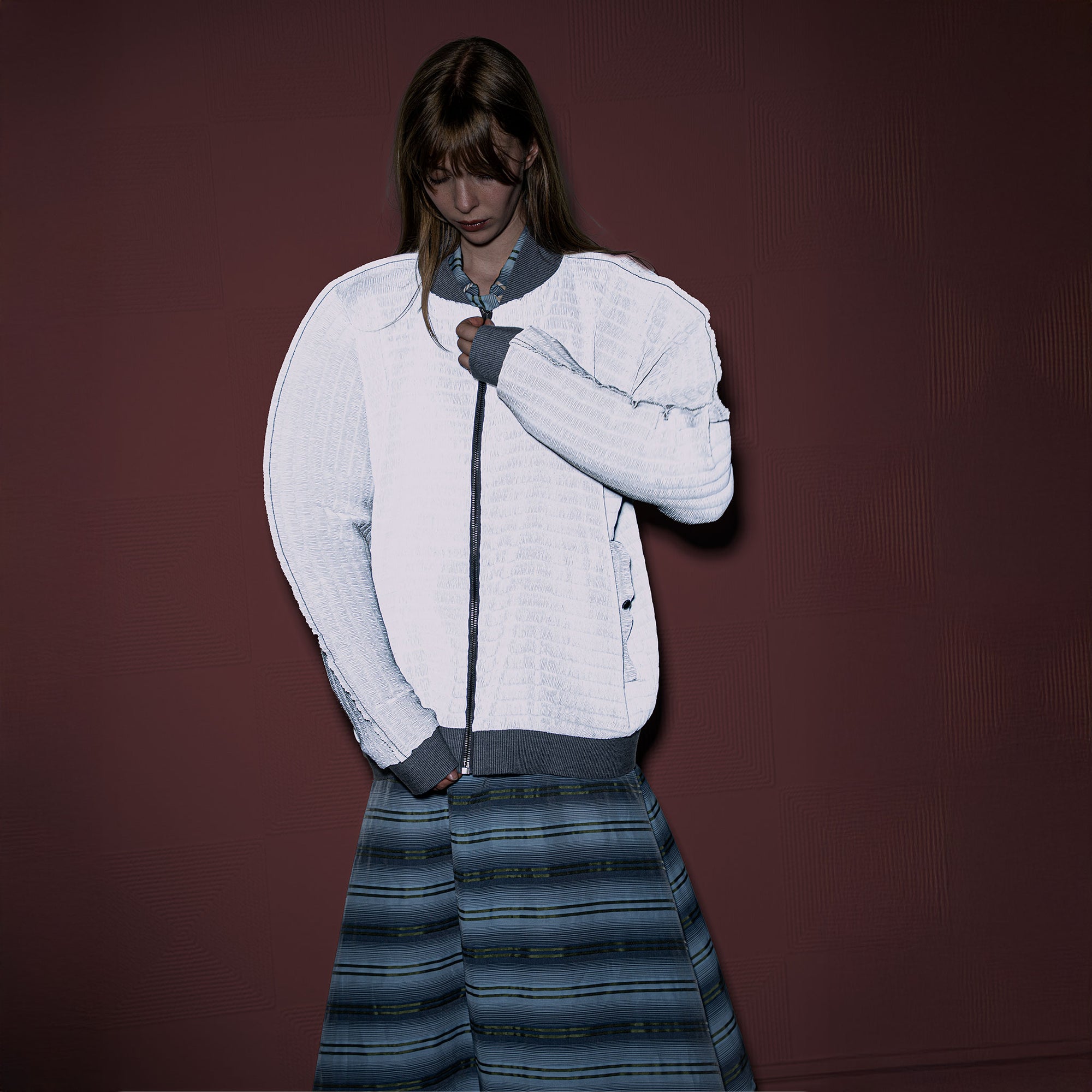 Reflective Bomber Jacket
