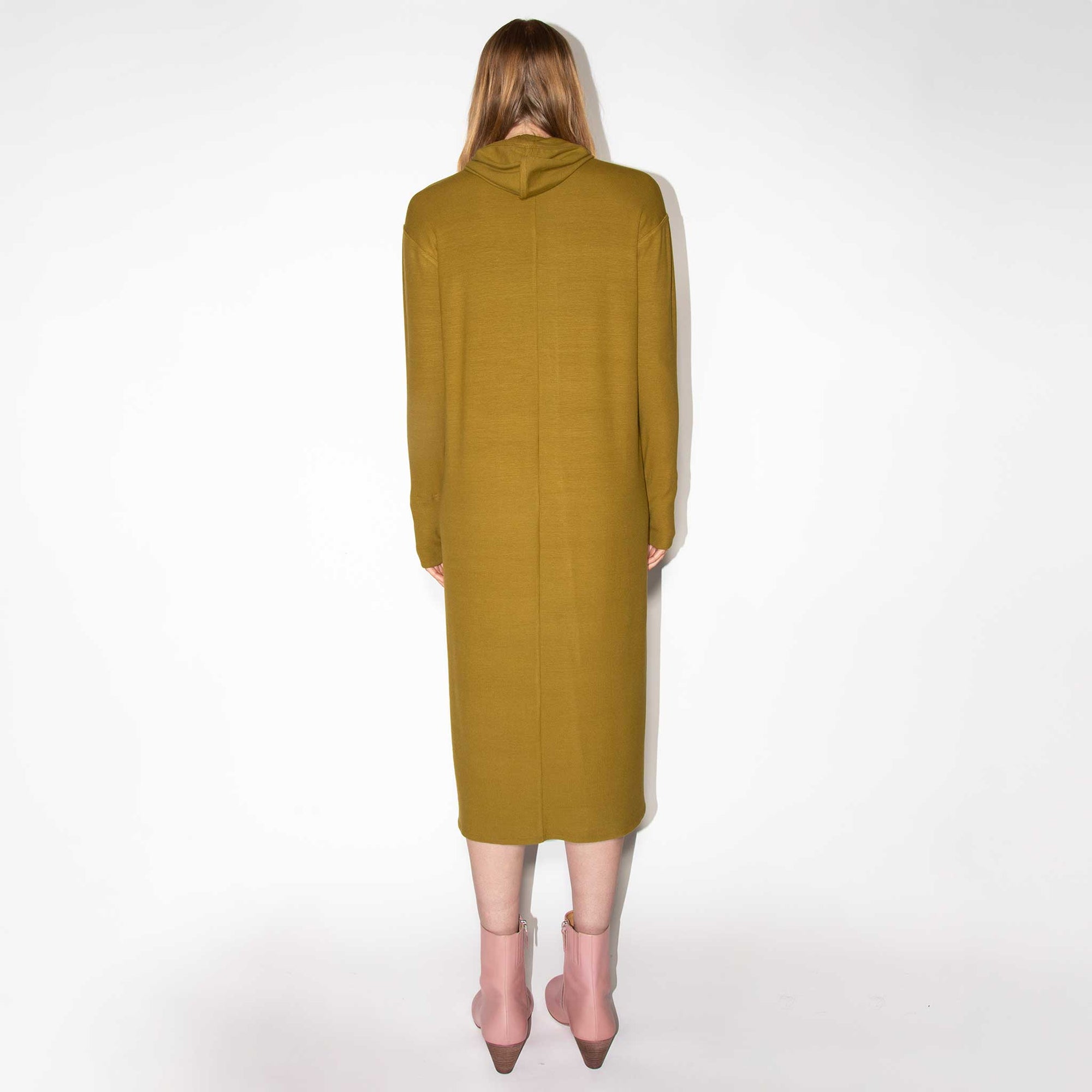 Ribbed Hooded Dress