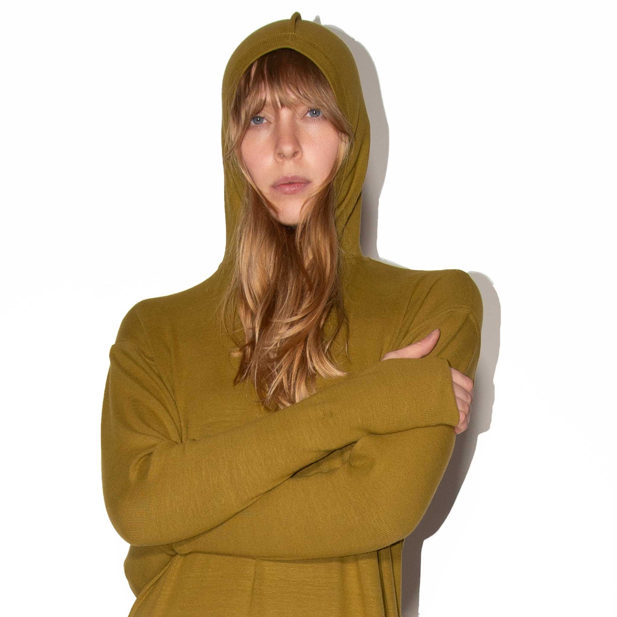 Ribbed Hooded Dress