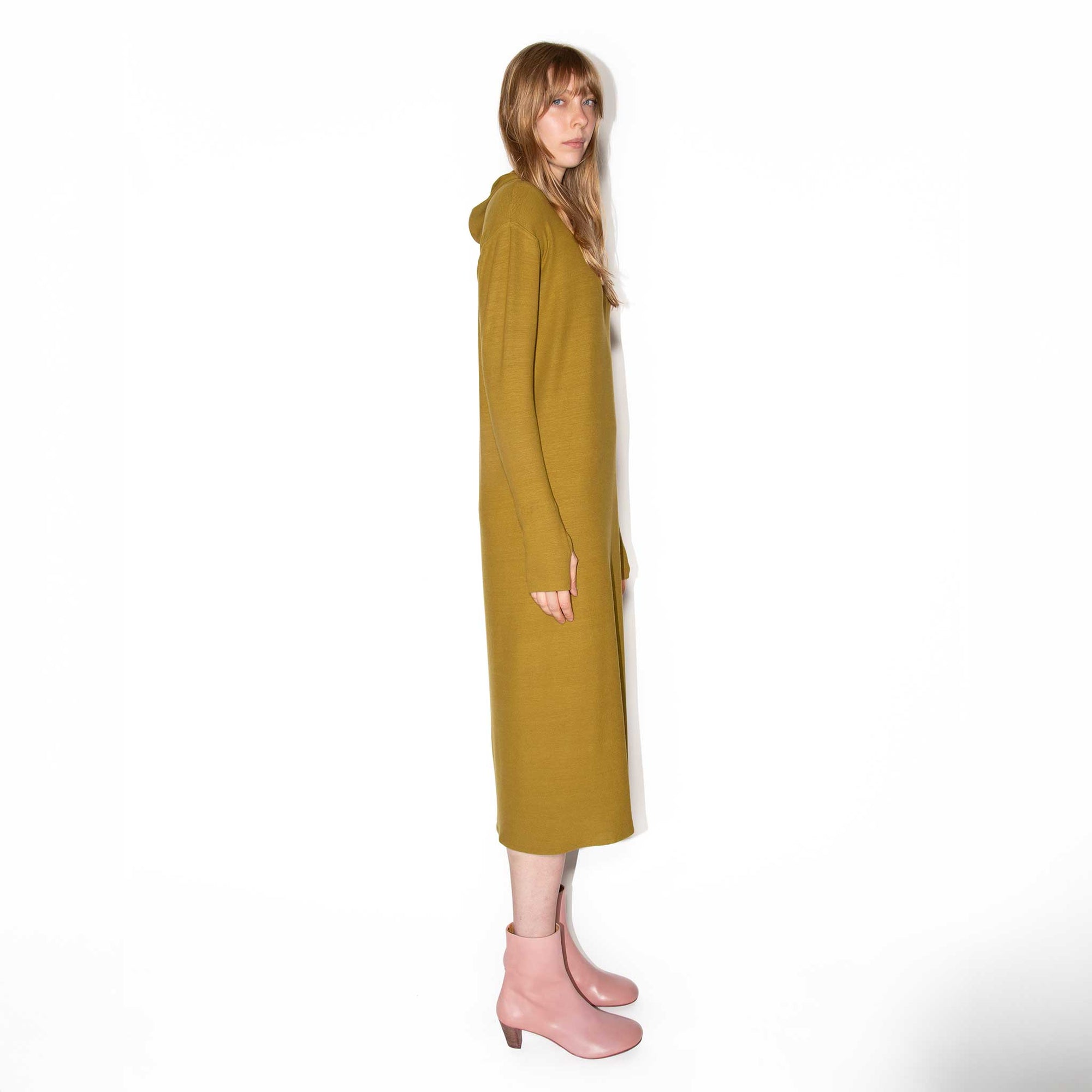 Ribbed Hooded Dress