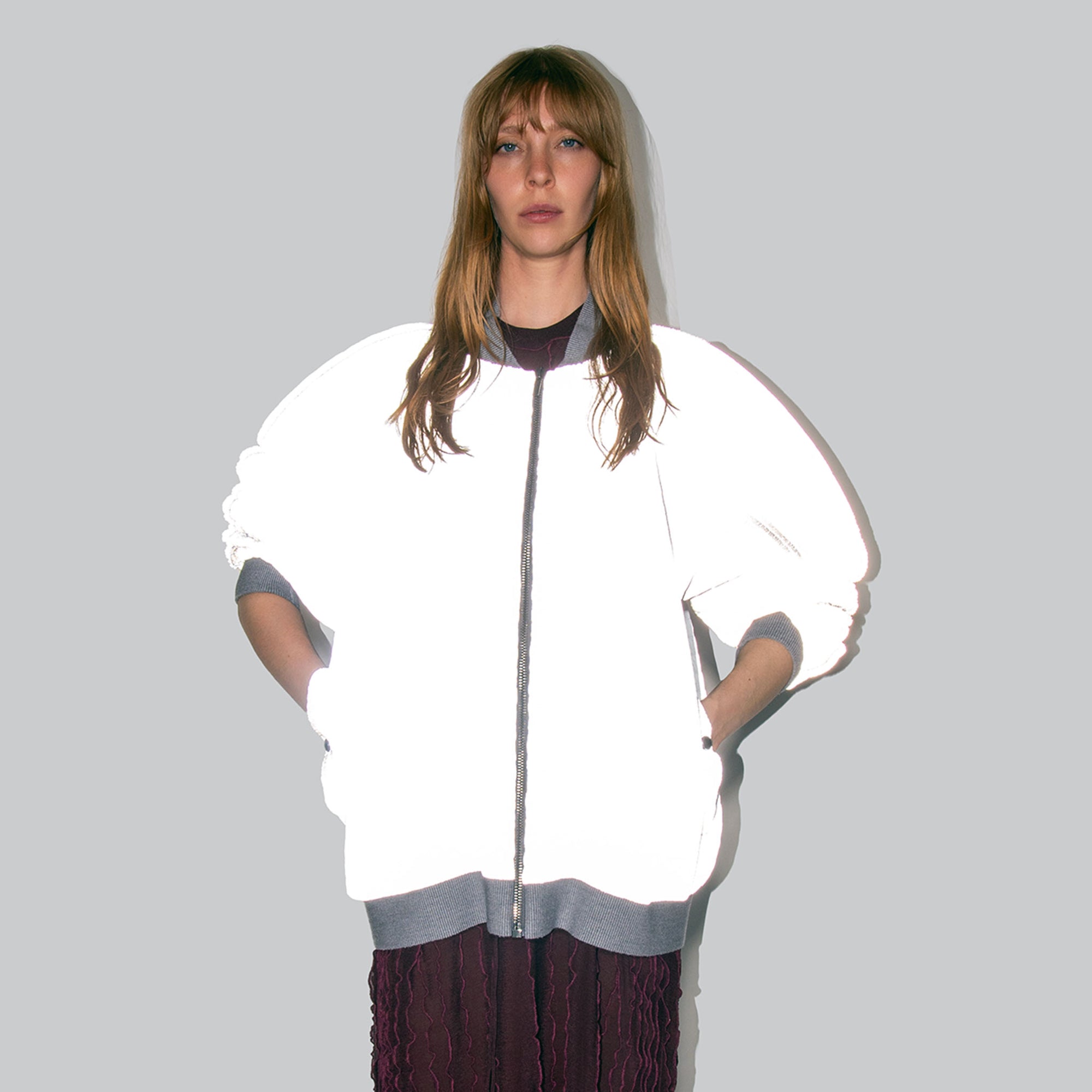 Reflective Bomber Jacket