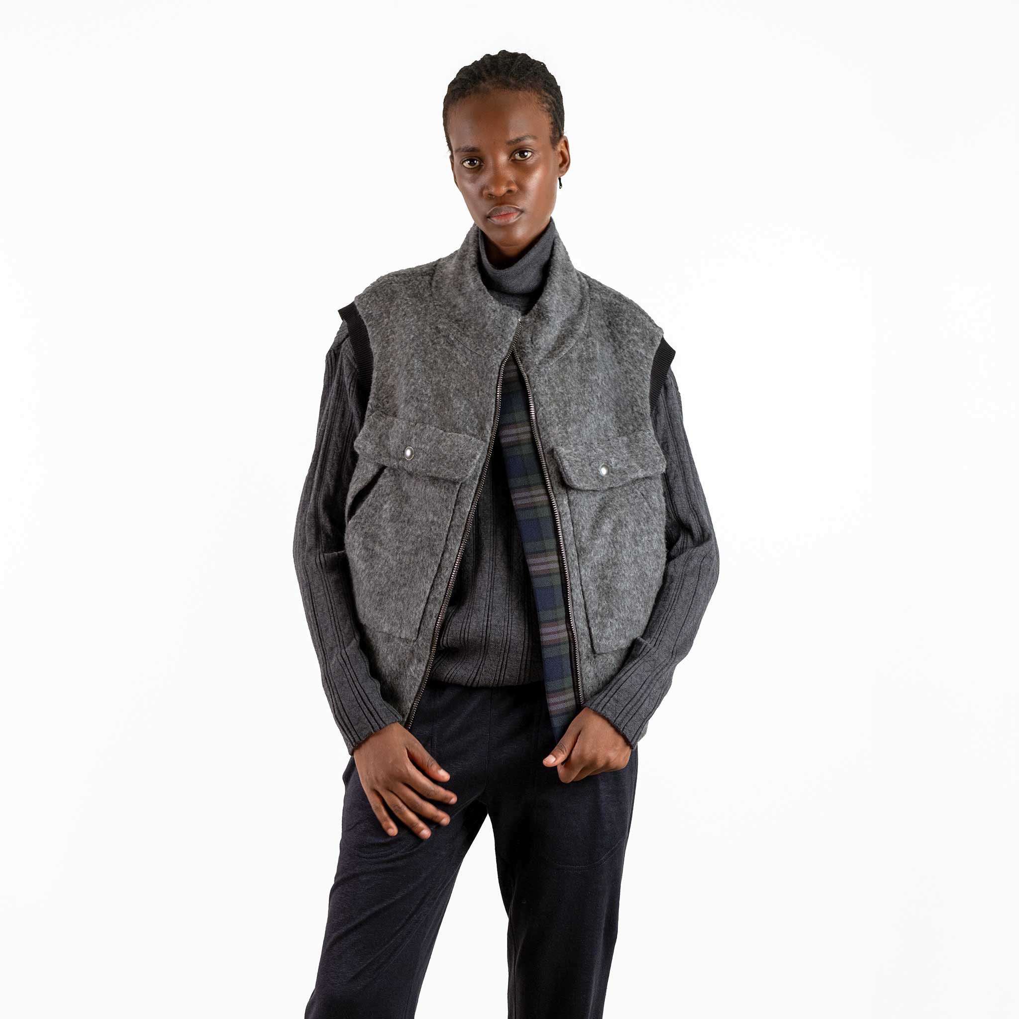 Reversible Virgin Wool Vest – Karn Goode