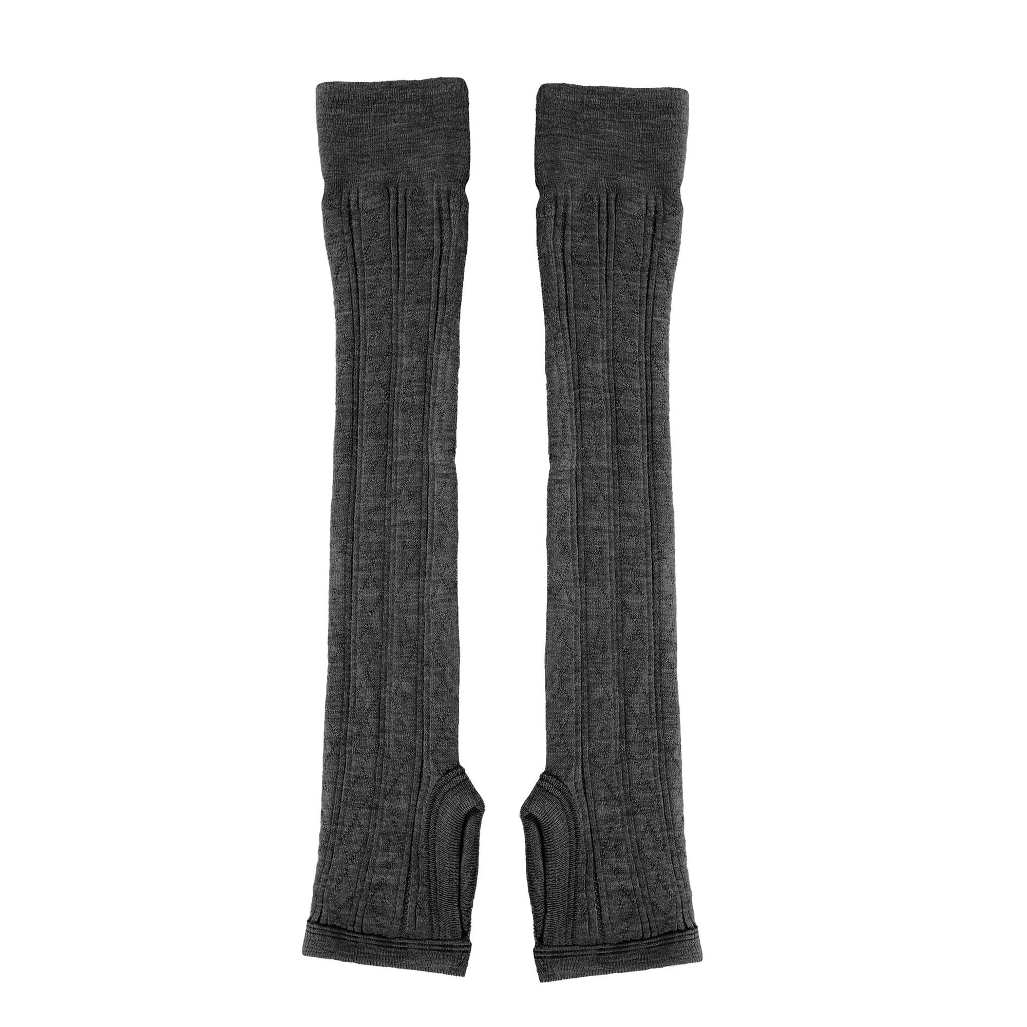 Lace Ribbed Arm Warmers
