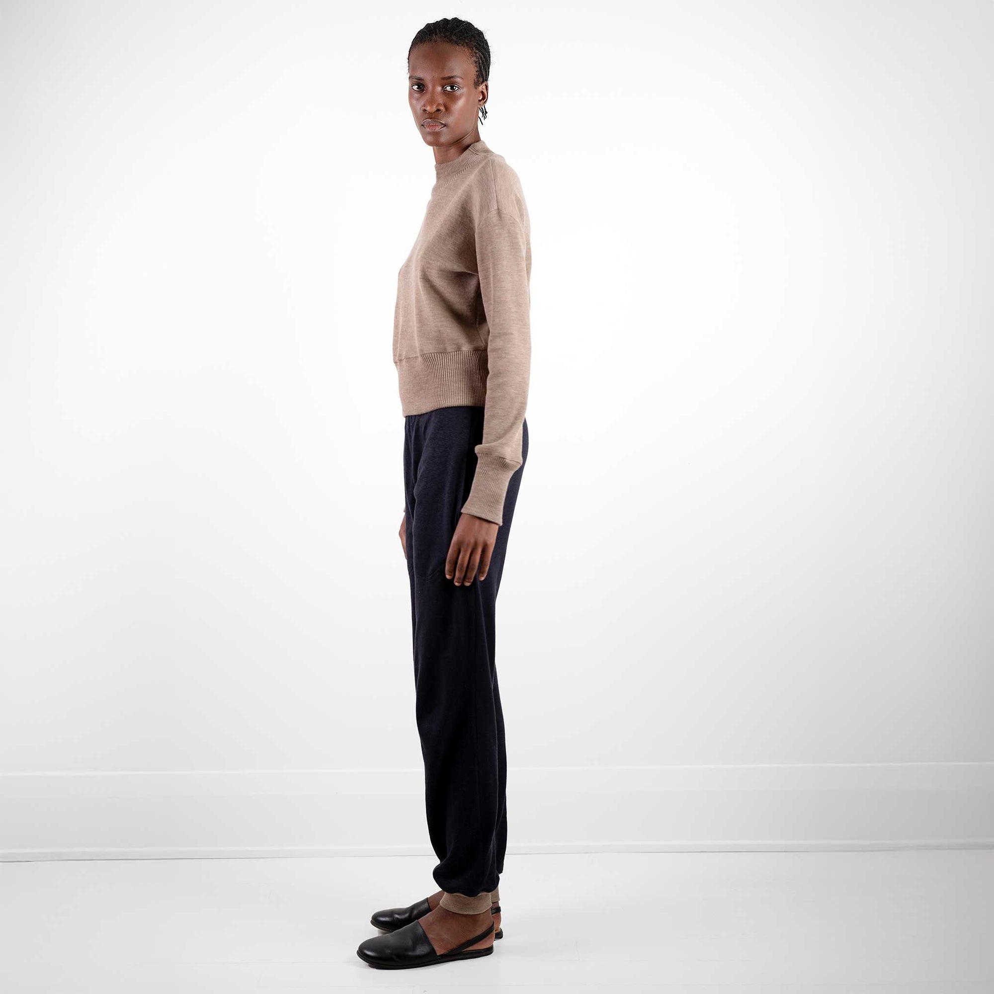 Merino Mock Neck Sweater