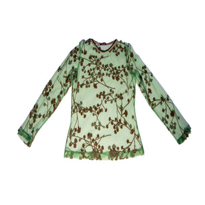 Floral Mesh Top